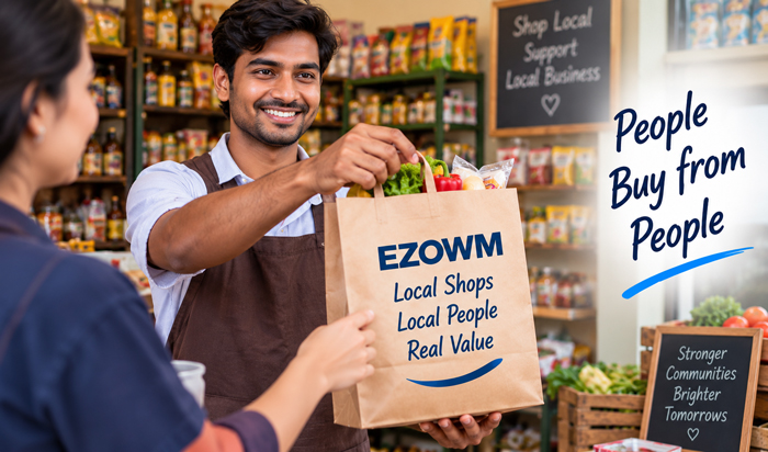 EZOWM connecting customers with identifiable local merchants