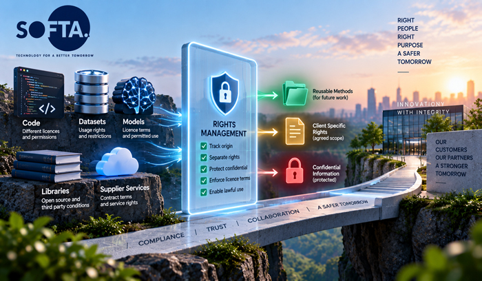 Software rights licensing and controlled technology resources